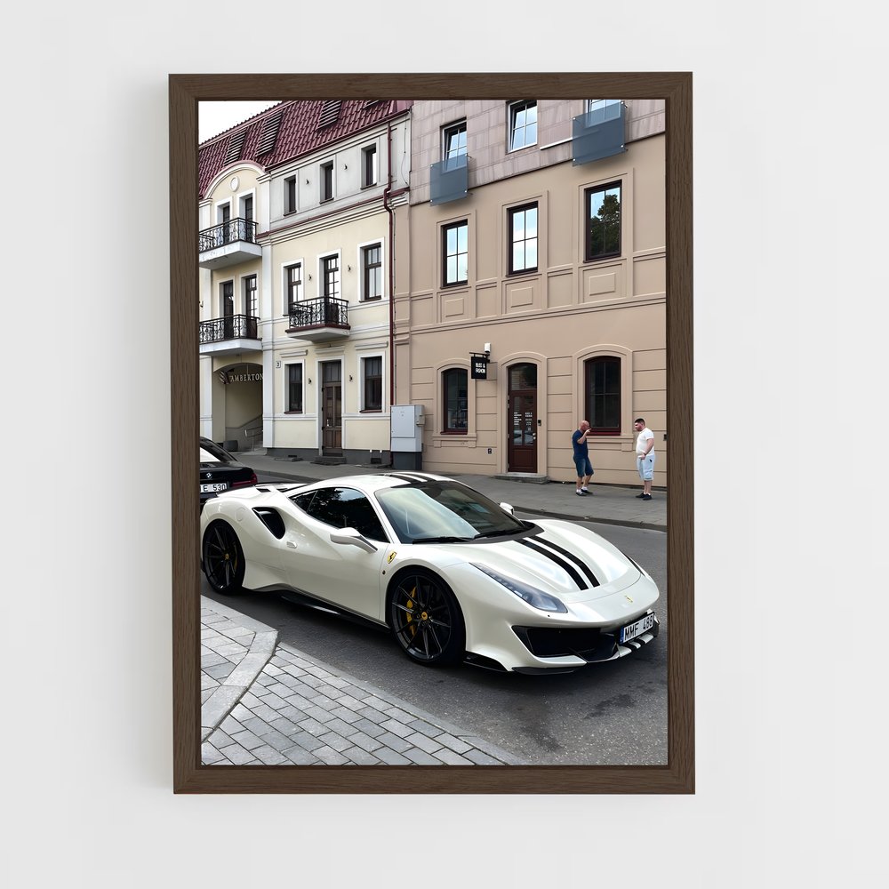 Poster Éclair Blanc – affiche Ferrari (vue 5)
